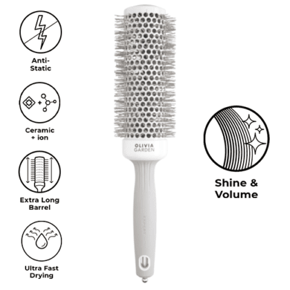 Olivia Garden - Perie Expert Blowout Speed Wavy White&Grey 45 (Ceramic+Ion Speed XL)