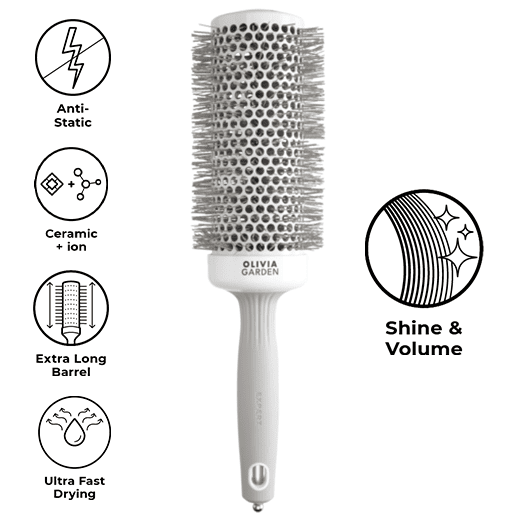 Olivia Garden - Perie Expert Blowout Speed Wavy White&Grey 55 (Ceramic+Ion Speed XL)