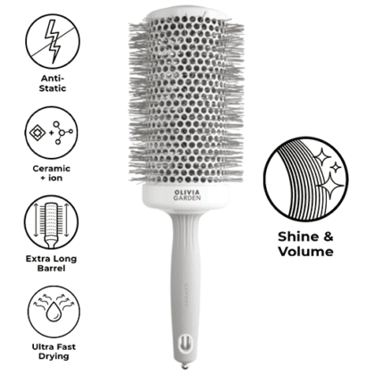 Olivia Garden - Perie Expert Blowout Speed Wavy White&Grey 65 (Ceramic+Ion Speed XL)