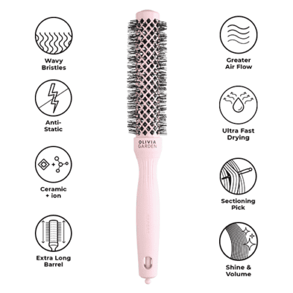 Olivia Garden - Perie Expert Blowout Speed Wavy Pastel Pink 25