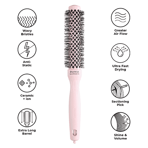 Olivia Garden - Perie Expert Blowout Speed Wavy Pastel Pink 25