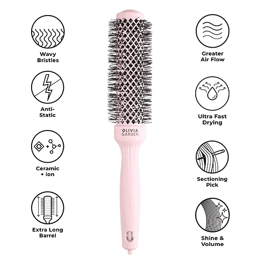 Olivia Garden - Perie Expert Blowout Speed Wavy Pastel Pink 35