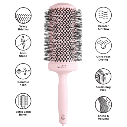 Olivia Garden - Perie Expert Blowout Speed Wavy Pastel Pink 65